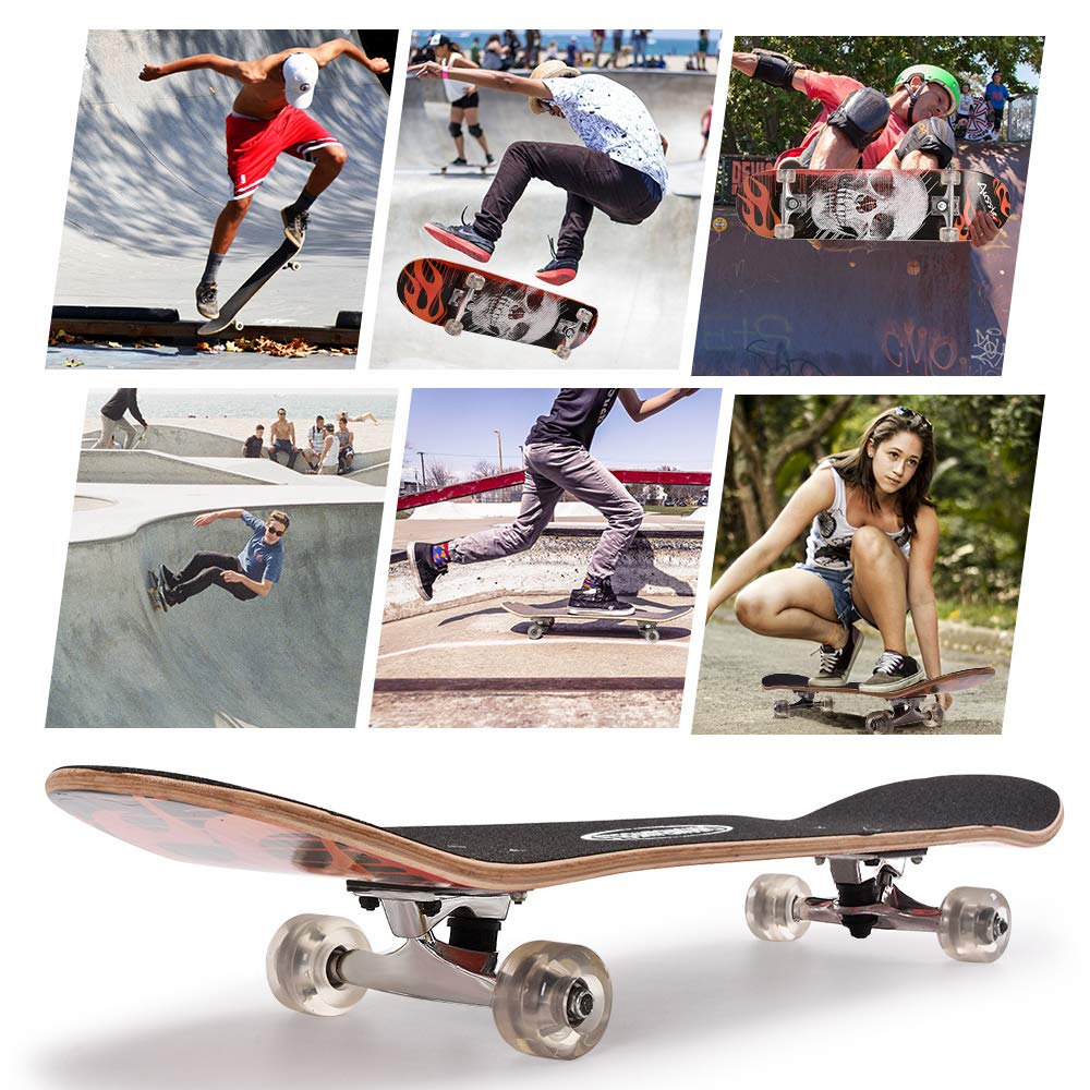 ChromeWheels Patineta de 78.7 cm con doble patada para niños y principiantes