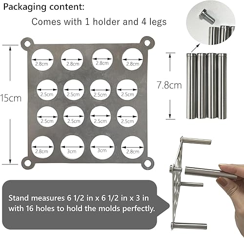 Miniatura 2 de Soporte de piezas de ajedrez para moldes de silicona DIY, accesorios para moldes de silicona DIY, no incluye moldes (solo soporte), viene con 1