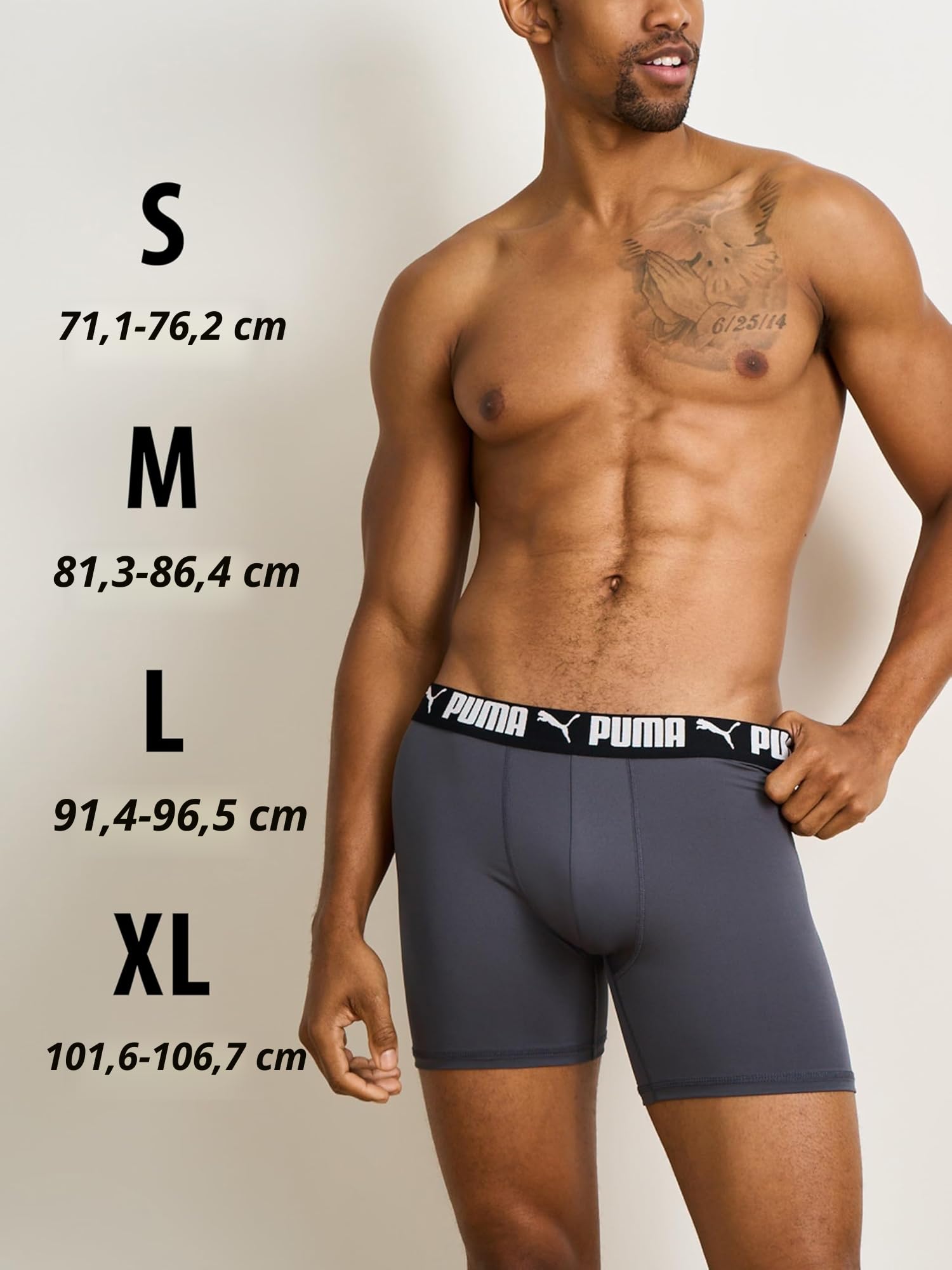 Puma 5 Pack Performance Boxer Briefs Boxeur ajusté Homme