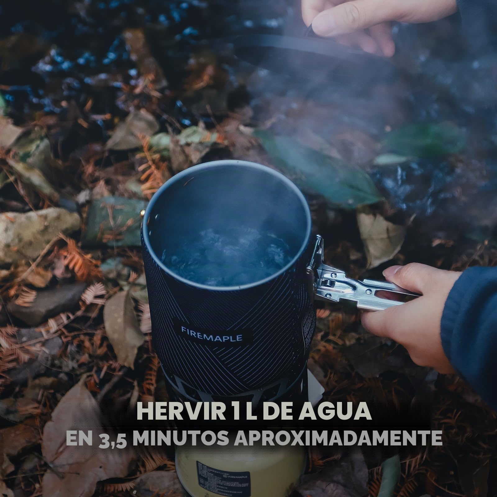 Fire-Maple X2 Pro Estufa Portátil para Camping, Quemador de Gas para Mochileros, Sistema de Cocción al Aire Libre Con Encendido Piezoeléctrico, Soporte para Olla y Cartucho