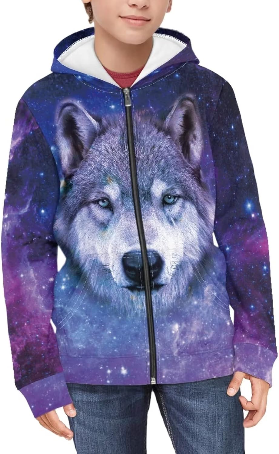 Xoenoiee Kids Full Zip Hoodie Sweatshirt Jacket Long Sleeve Casual Coat Top for Boys Girls - Image 4