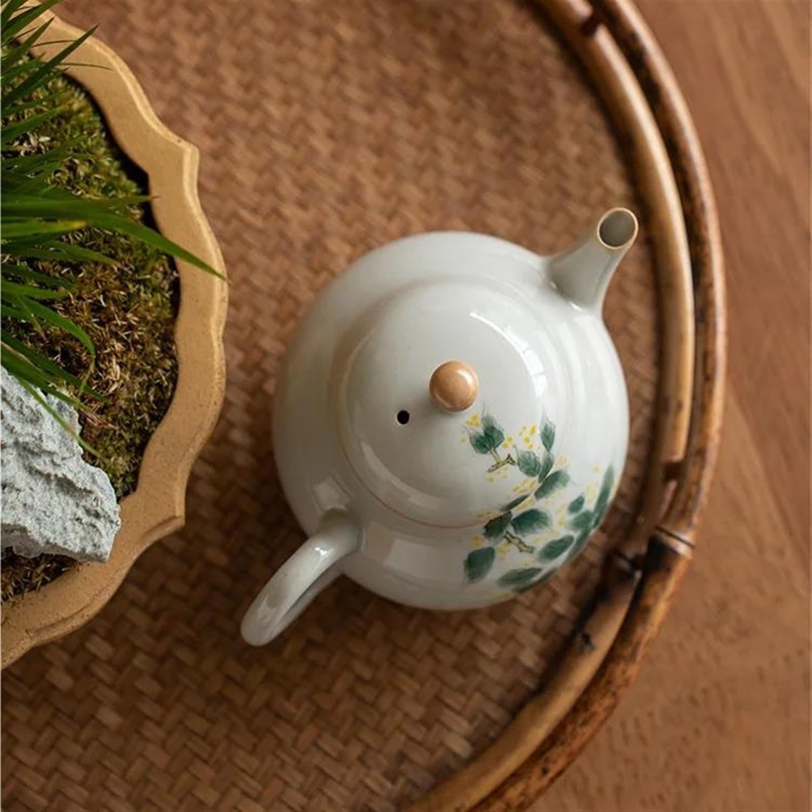 Teiera, set da tè da viaggio, teiera, set da tè pomeridiano, teiere per infusi, bollitore, set da tè Kung Fu, graziosa teiera da 130 ml, teiera in ceramica dipinta a mano a forma di fiore di pera