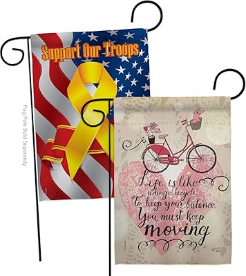 Angeleno Heritage Must Keep Moving Garden Flag Pack Sports Cycling Ride Bicycle Bike Velo Entertainment Activity Physical Support Our Troops House Banner Small Yard Gift Double-Sided, Made in USA
