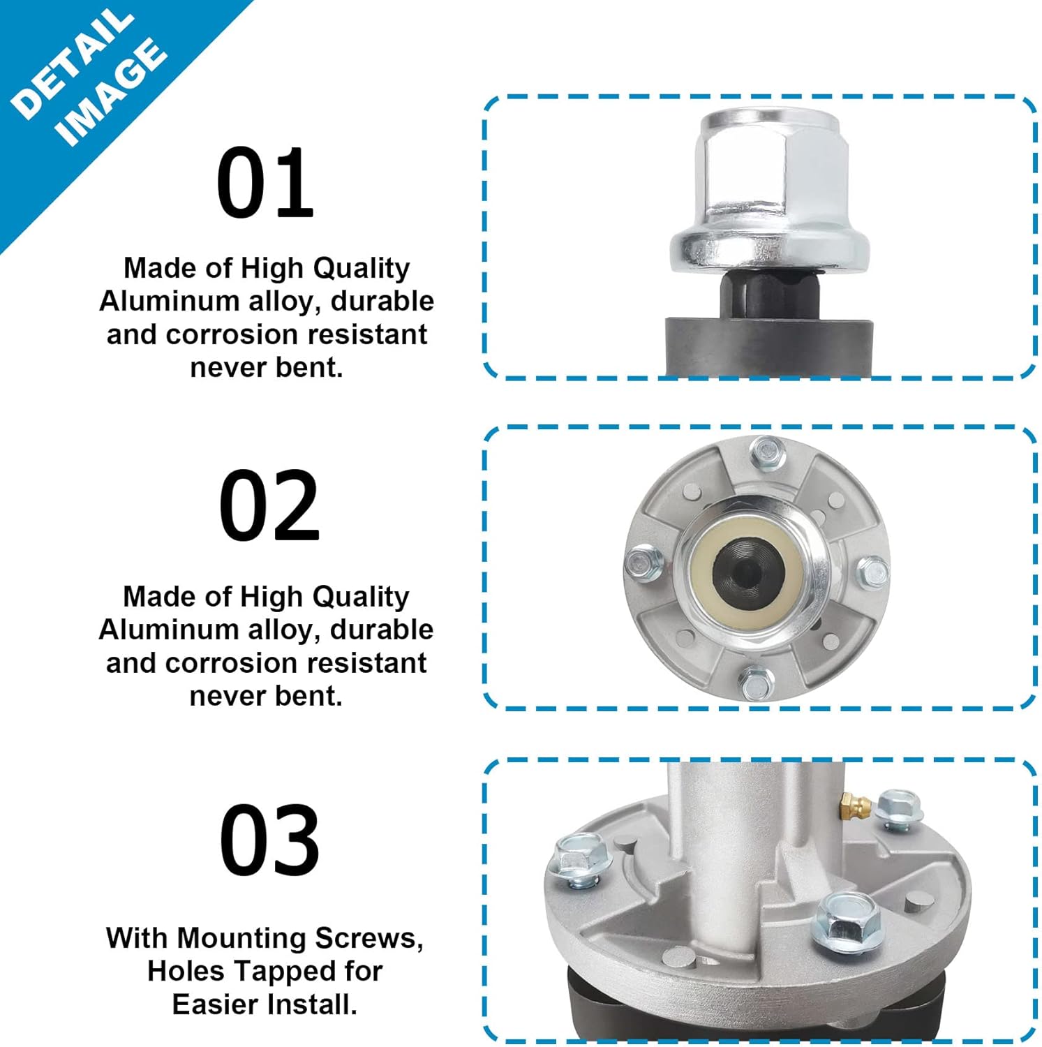 2PCS Lawn Mower Spindle Assembly for John Deere GY20050 GY20785 Scotts L1742 42'' 46" 48'' Mower Decks L100 L105 L107 L108 L110 L118 L120 L130 Series