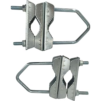 Premium X 2X Mastschelle Sat Mast Rohr Doppel Schelle Halter Stahl verzinkt Mastdoppelschelle bis 60mm Mast