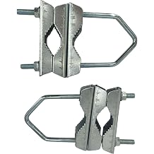PremiumX mast clamp Sat mast tube Double clamp holder Galvanized HQ mast double clamp up to 60 mm antenna
