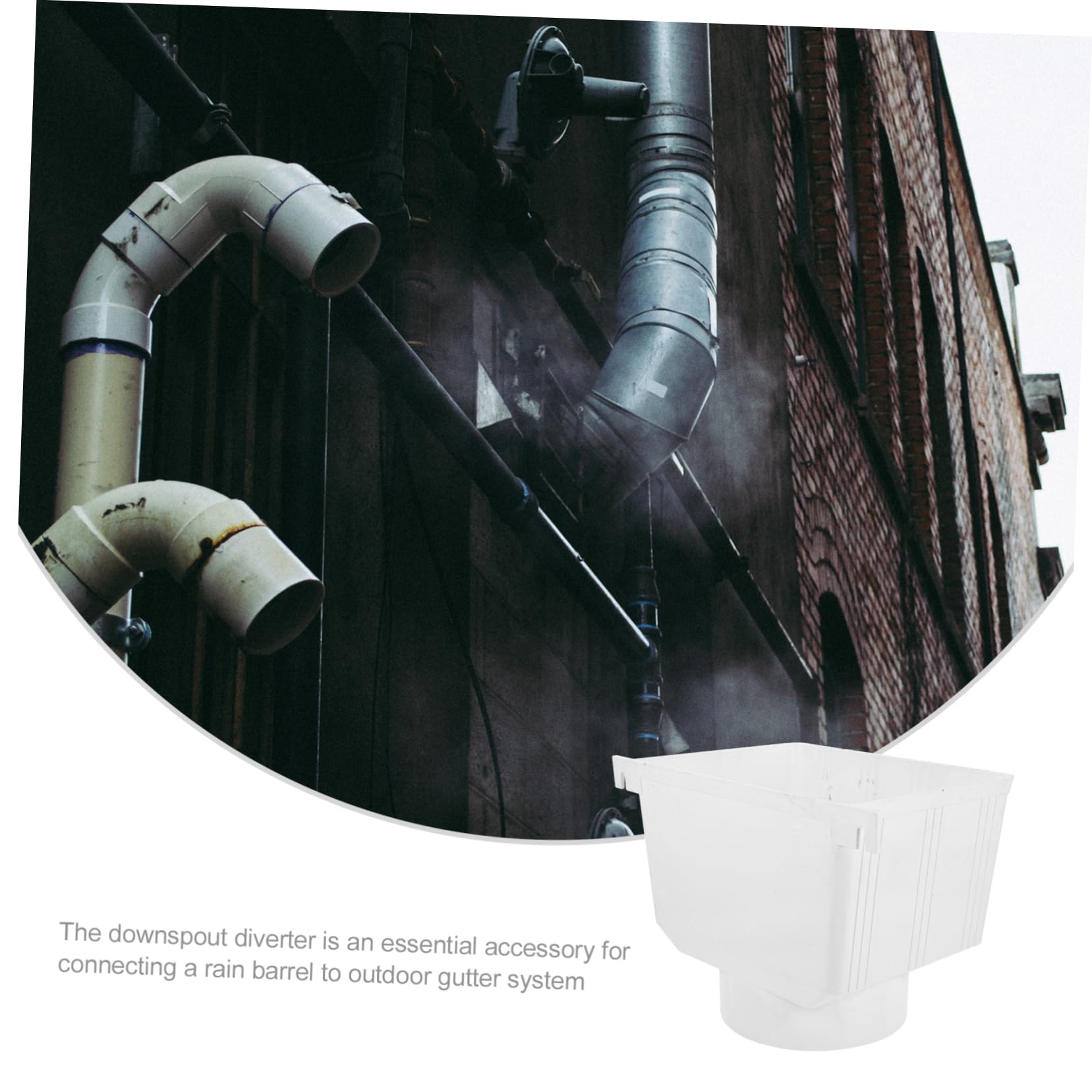 Deviatore per Pluviale in PVC Bianco, Raccoglitore Acqua 1 Pz | Lavorazione Precisa, Lunga Durata, Scolo Pubblico e Fabbrica, Impiego Industriale per Canalizzazioni