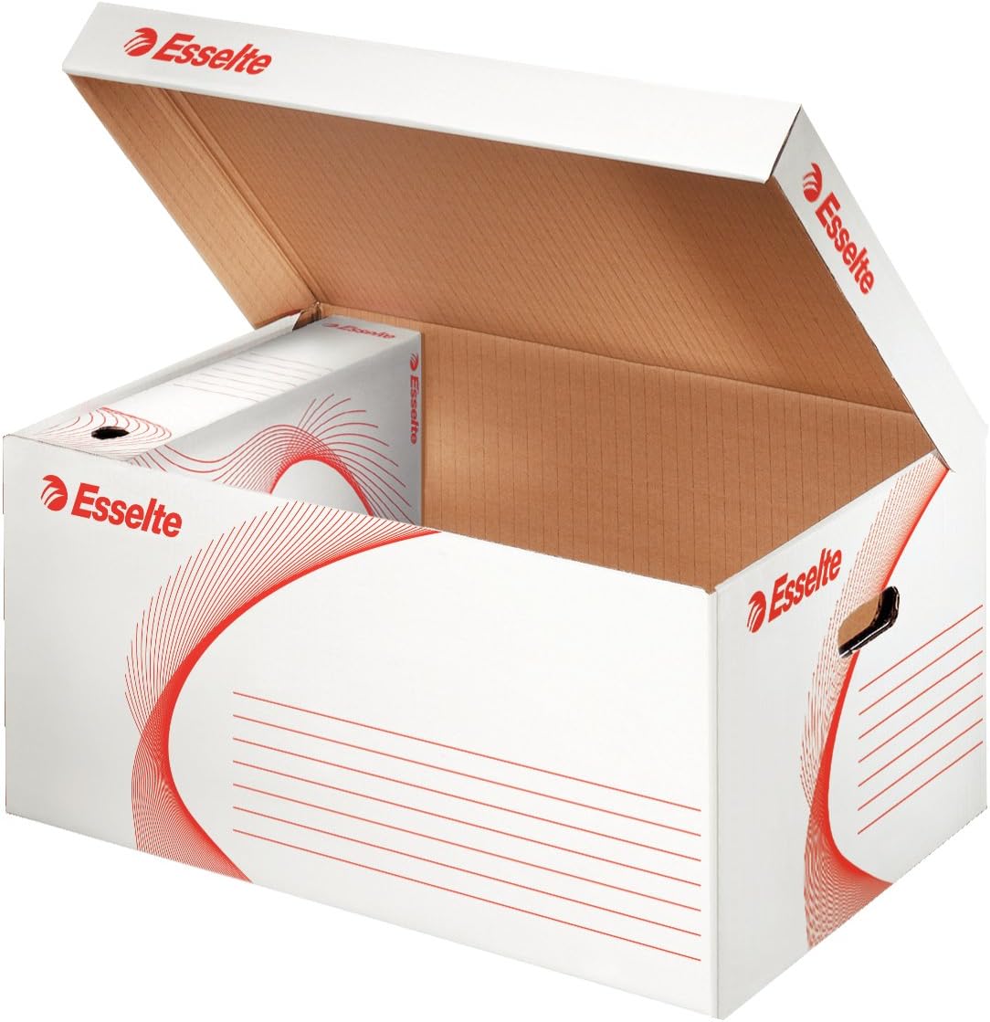 Esselte6 x 80/5x 100 mm Standard Storage and Transportation Box, White