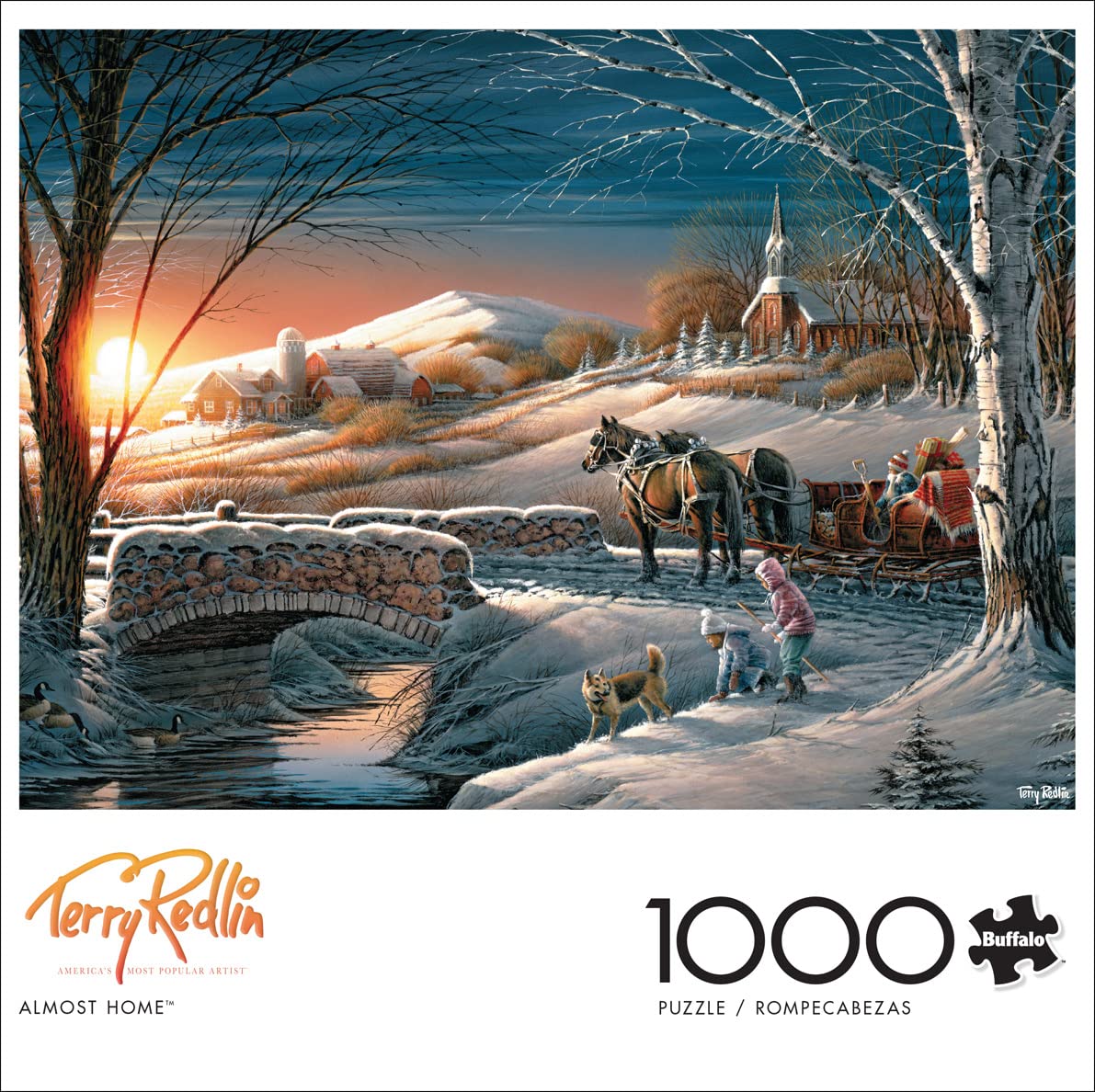 Buffalo Games - Terry Redlin - Almost Home - 1000 Piece Jigsaw Puzzle for Adults Challenging Puzzle Perfect for Game Nights - 1000 Piece Finished Size is 26.75 x 19.75