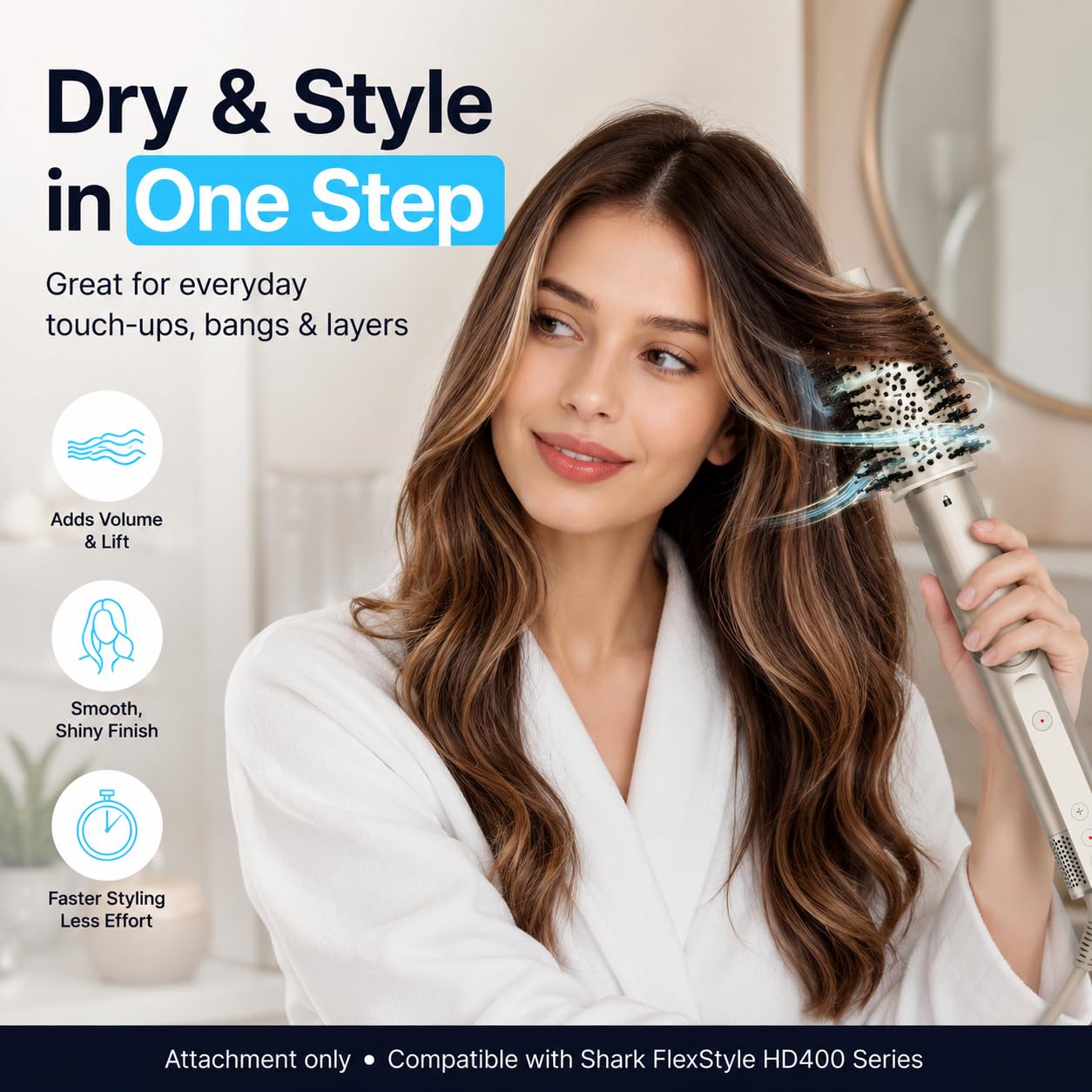 Compatible Brush Attachment for Shark FlexStyle HD400 Series
