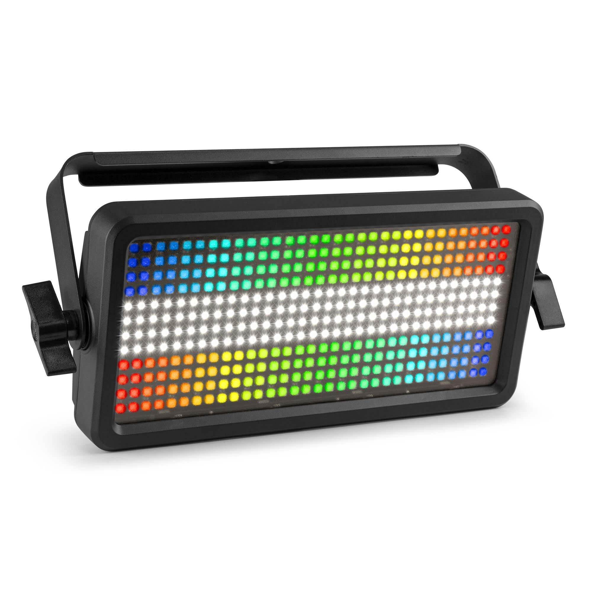 BeamZ BS384 - LED Stroboskop Blitzer, Blinder Wash Kombi mit RGBW LEDs – 3-in-1 LED Lichteffekt, DJ Licht mit Fernbedienung, DMX Steuerung, Disco Licht & Party Lichter für Events, Clubs & Partys