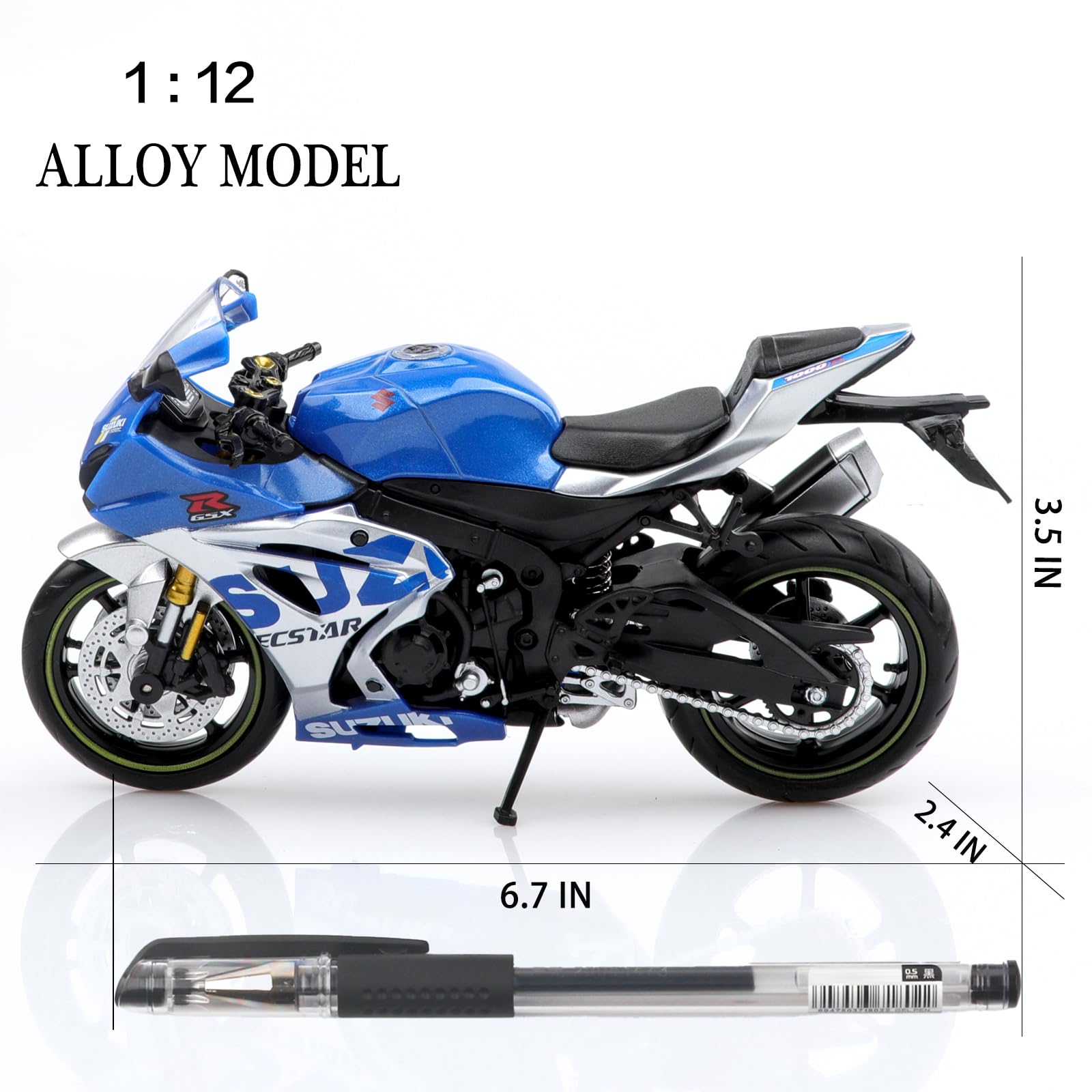 Amazon.com: TOKAXI 1/12 Scale Suzuki GSX-R1000R Diecast Toy