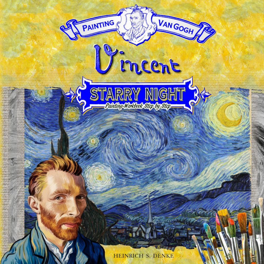 Livre de peinture La Nuit Étoilée de Van Gogh guide de dessin pas à pas