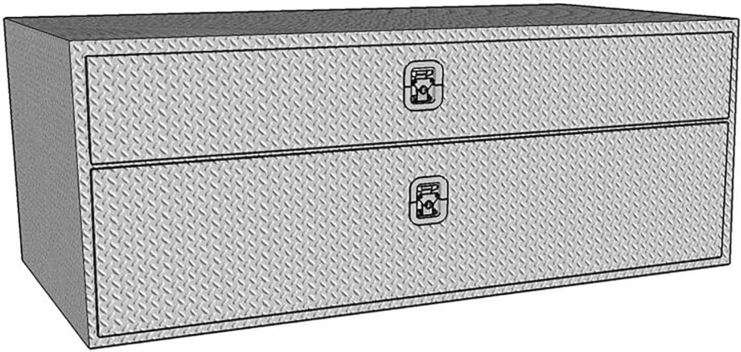 Brute 80-UB36-20TD Pro Series Contractor Under Body 36" x 20" Polished Aluminum Tool Box with Top Drawer