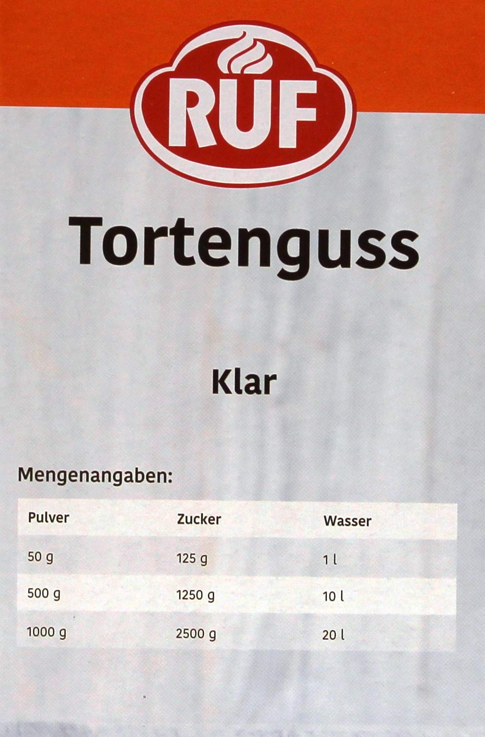 RUF Tortenguss Klar, 10er Pack (10 x 1 kg)