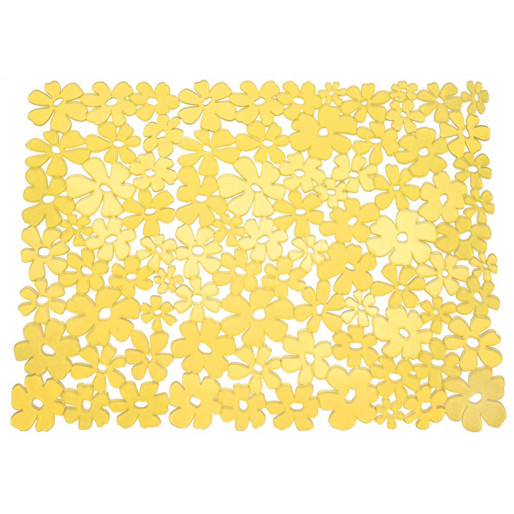 iDesign Blumz Sink Liner Mat, Yellow, Large, 60963ES