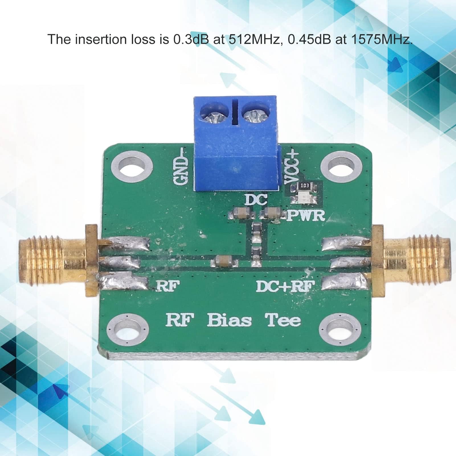 Bias Tee DC Module Filtre RF 10 à 6000MHz pour Systèmes de Communication