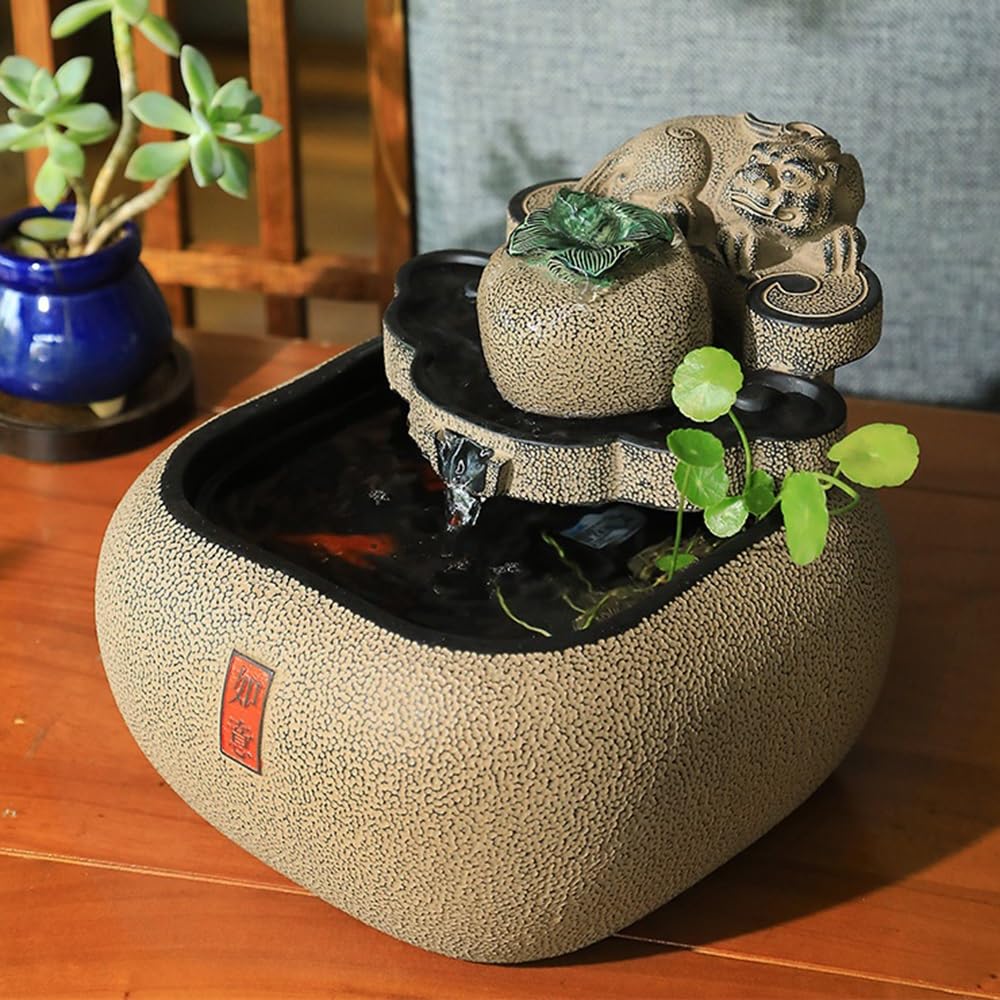 Cascada Interior Fuente de relajación sobremesa Estilo Chino con decoración Agua Corriente