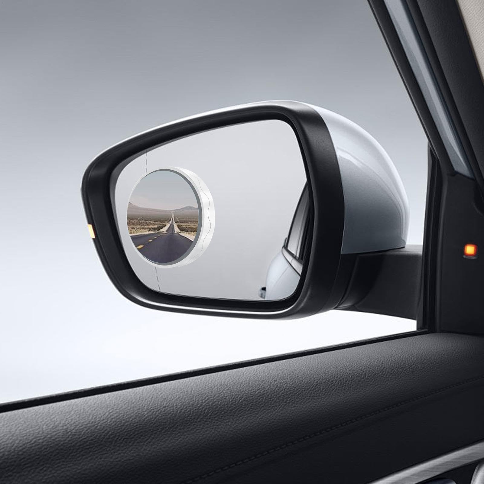 Miroir Convexe Pour Angle Mort Voiture - 2 Pièces Avec Ventouse, Réglable à 360°, Vision Large Et Antidérapant