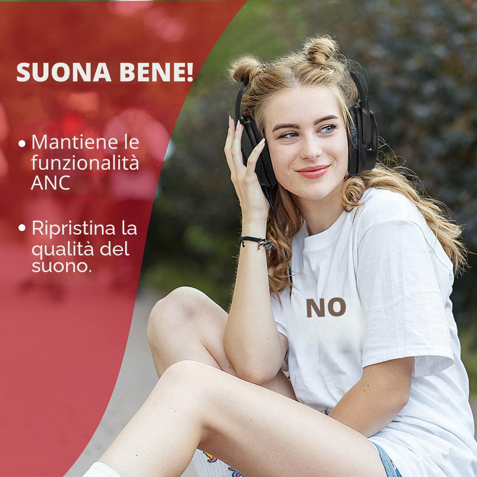 Krone Kalpasmos -Cuscinetti auricolari per cuffie Bose, compatibili con Bose QuietComfort 35 II / QC35 / QC25 / QC2 / QC15 / Ae2 / Ae2i / Ae2w / SoundTrue e SoundLink (Over-Ear) Blu/Nero