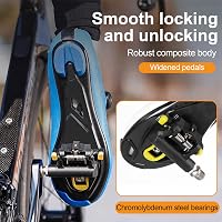 Kocusu SPD-SL Kompatibilis Országúti Kerékpár Klipszes Pedál Szett Stoplival - 9x10 cm Nylon Pedálok Shimano Rendszerhez, Hosszútávú Tekerés 3