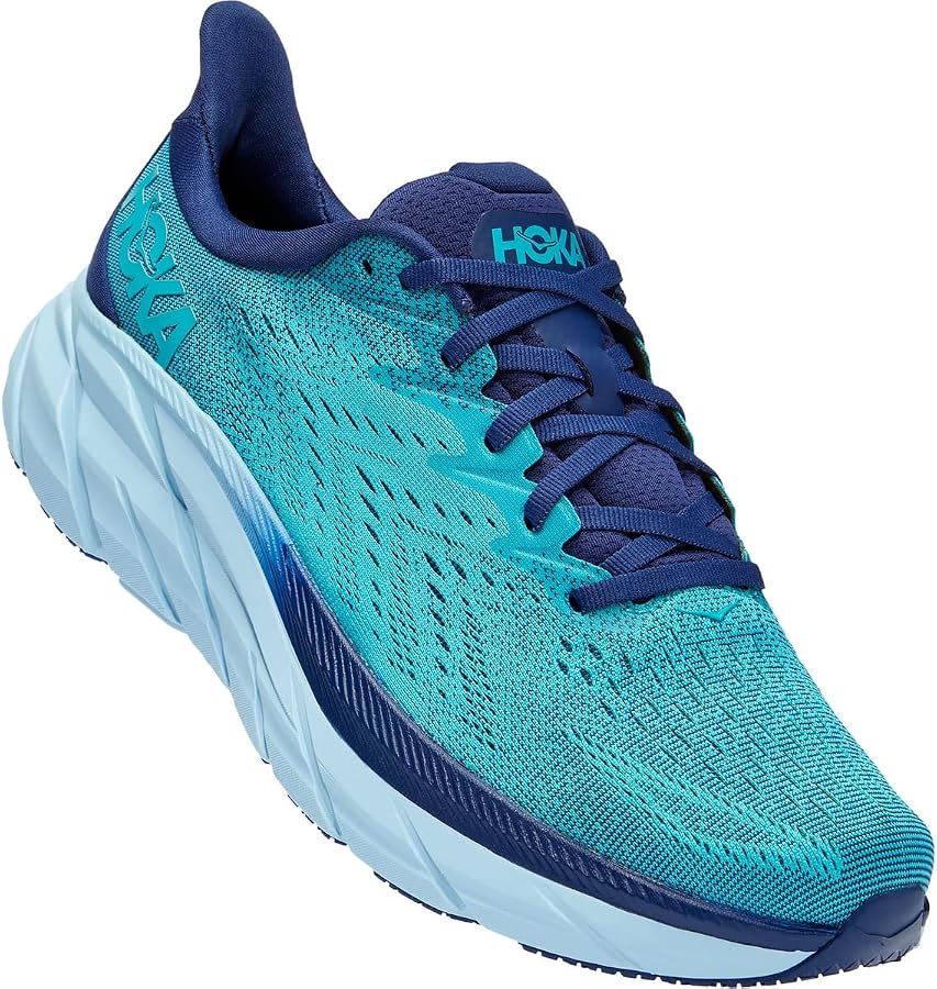 HOKA ONE ONE Men's Clifton 8 Running Shoes, Bellwether Blue/Scuba