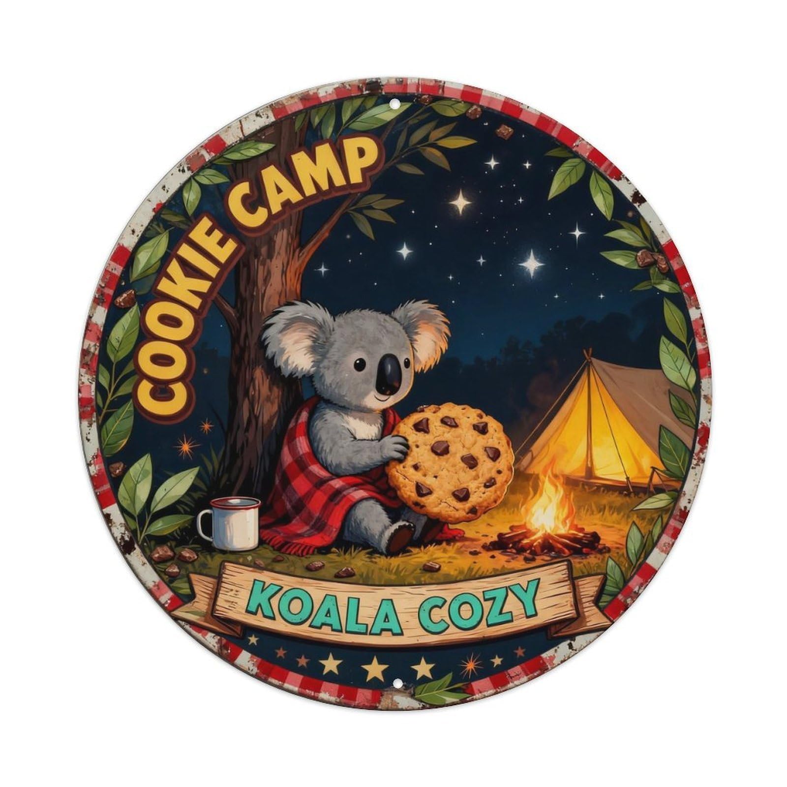 Cookie Camp Sign Metal Tin Sign Plaque