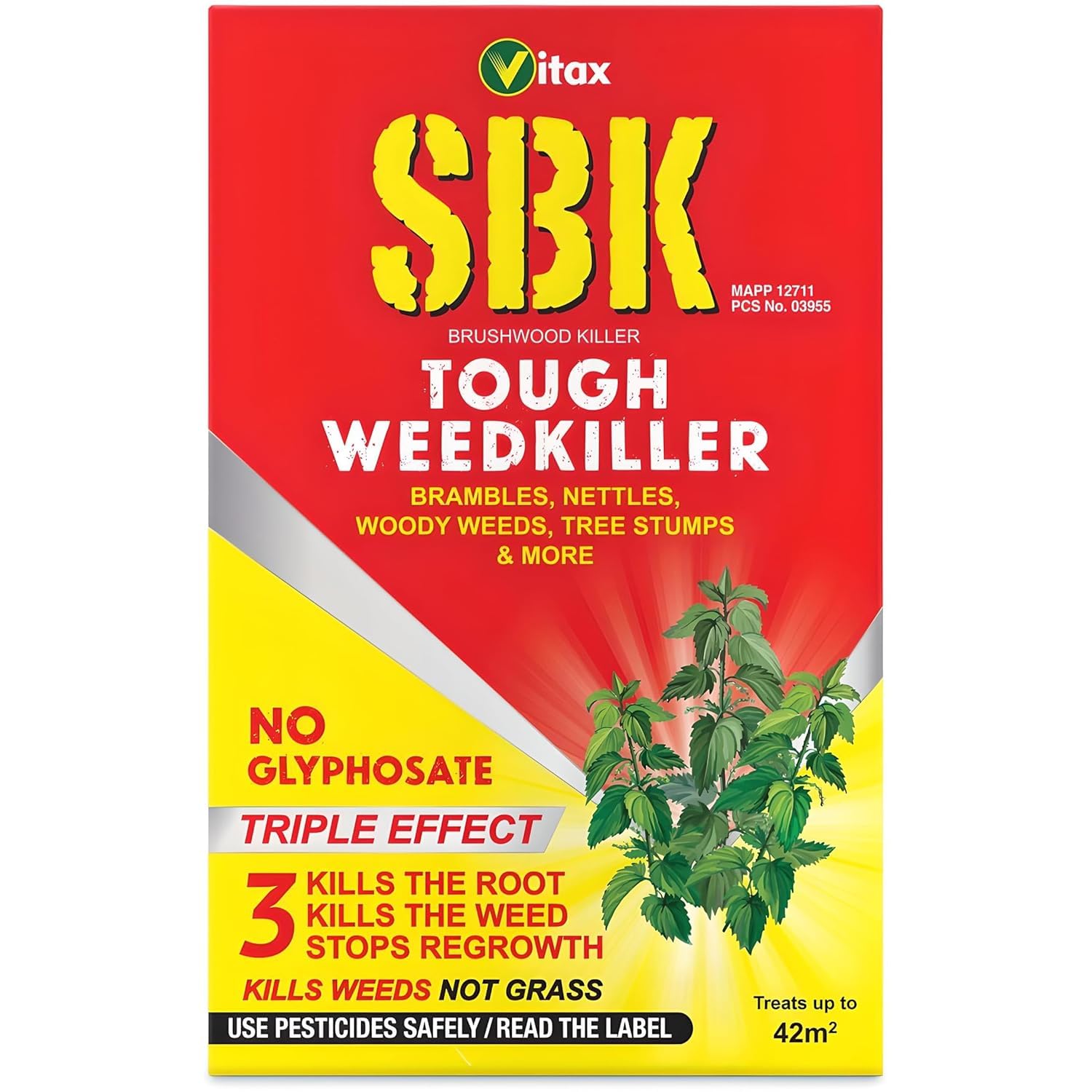 HOCHSTE® SBK Brushwood Killer, Tough Weedkiller for Brambles, Nettles, Woody Weeds & Tree Stumps, Kills the Root & Weed Not Grass, Prevents Regrowth, Glyphosate-Free Solution (125ML)