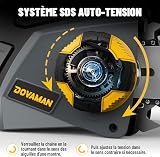 DOVAMAN 2400W Motosega Elettrica, 40cm Barra e Catena Oregon, Tensionamento Senza Attrezzi, Freno Sicurezza, 1 Catena Oregon e 1 Extra, Ideale per Legna da Ardere, Potatura e Uso in Giardino - DCS01A - 2