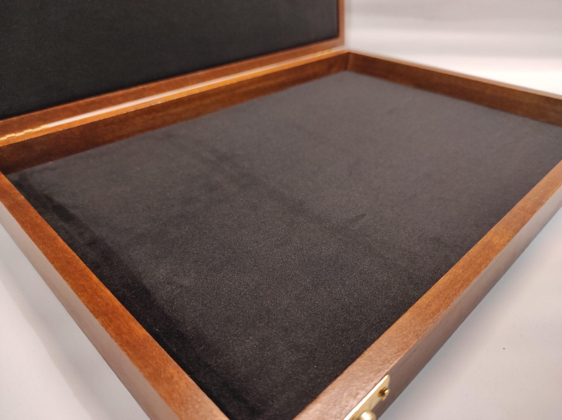Estuche de Madera para Bandejas Numismáticas, Interior de Terciopelo, Vitrina Personalizable para Coleccionistas de Monedas y Medallas
