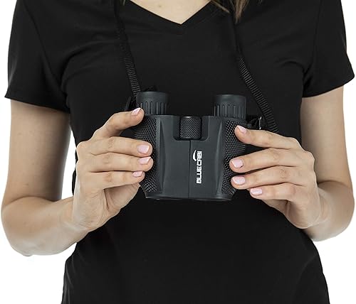 Miniatura 4 de Binoculares compactos de 10 x 25 – Binoculares ligeros, plegables y de alta potencia para adultos y niños con potente aumento de larga distancia de
