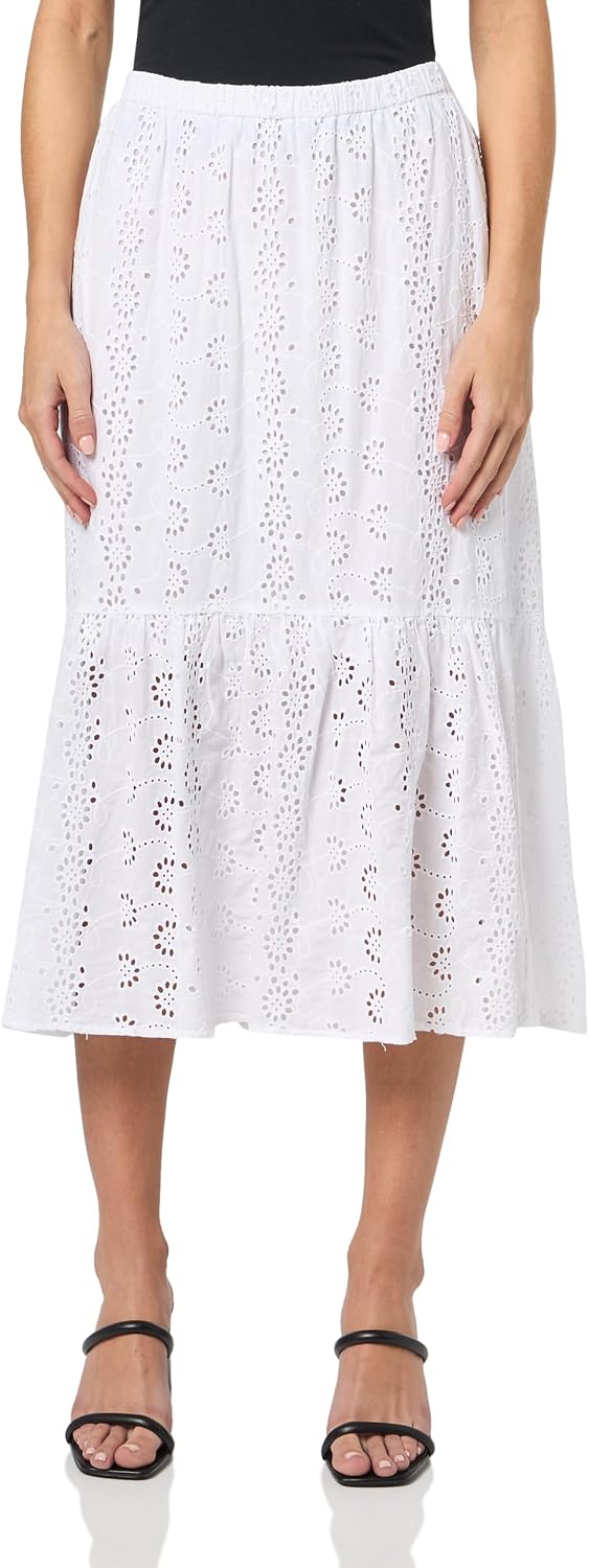 Velvet by Graham & Spencer Women's Amelia Cotton Eyelet Mix Skirt