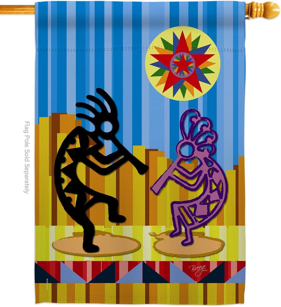 Kokopelli Dream House Flag Country Living Southwest Desert Cactus Succulent Particular Area Small Decorative Gift Yard Banner Made In USA 28 X 40