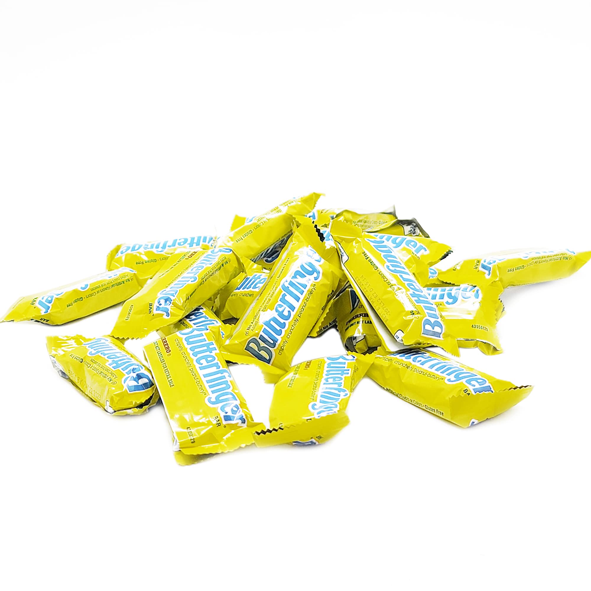 Blair CandyButterfinger Bite-Sized Mini Chocolate Bars - 1 LB Resealable Stand Up Bag - Crunchy Chocolate and Peanut Butter Mini Bars - Bulk Chocolate