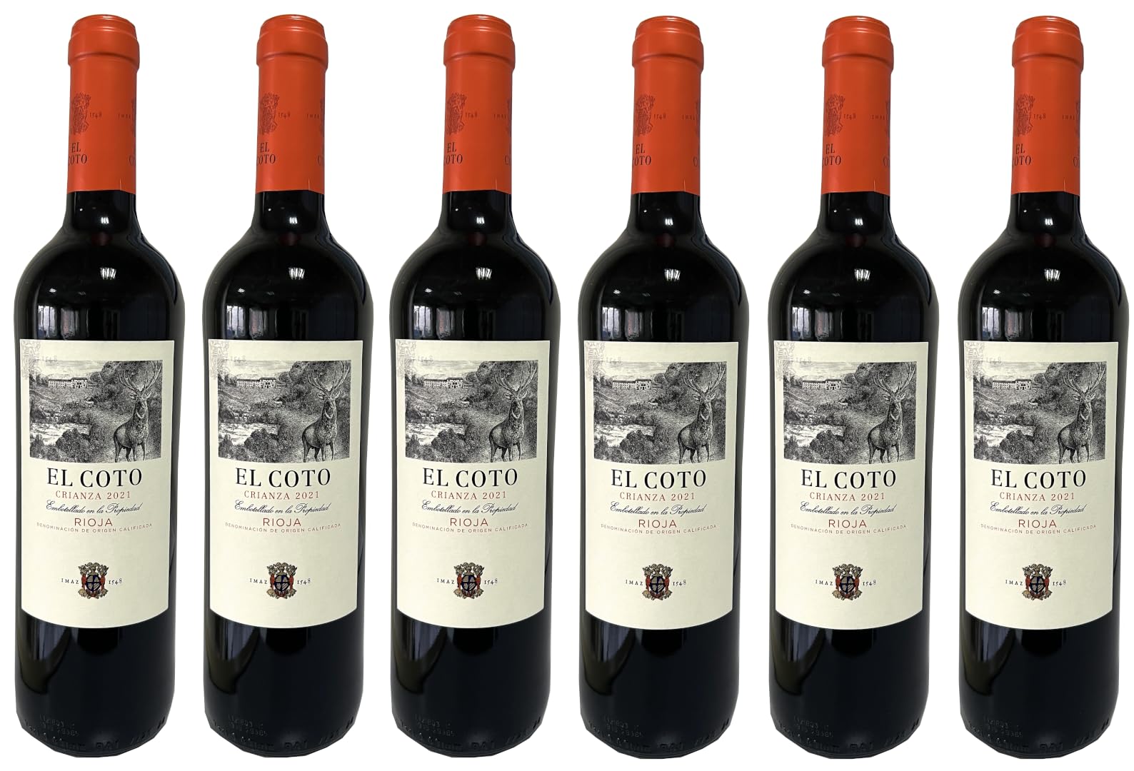 El Coto de Rioja Tinto Crianza Rioja DOCa Tempranillo Trocken Spanien I Visando Paket (6 x 0,75l)