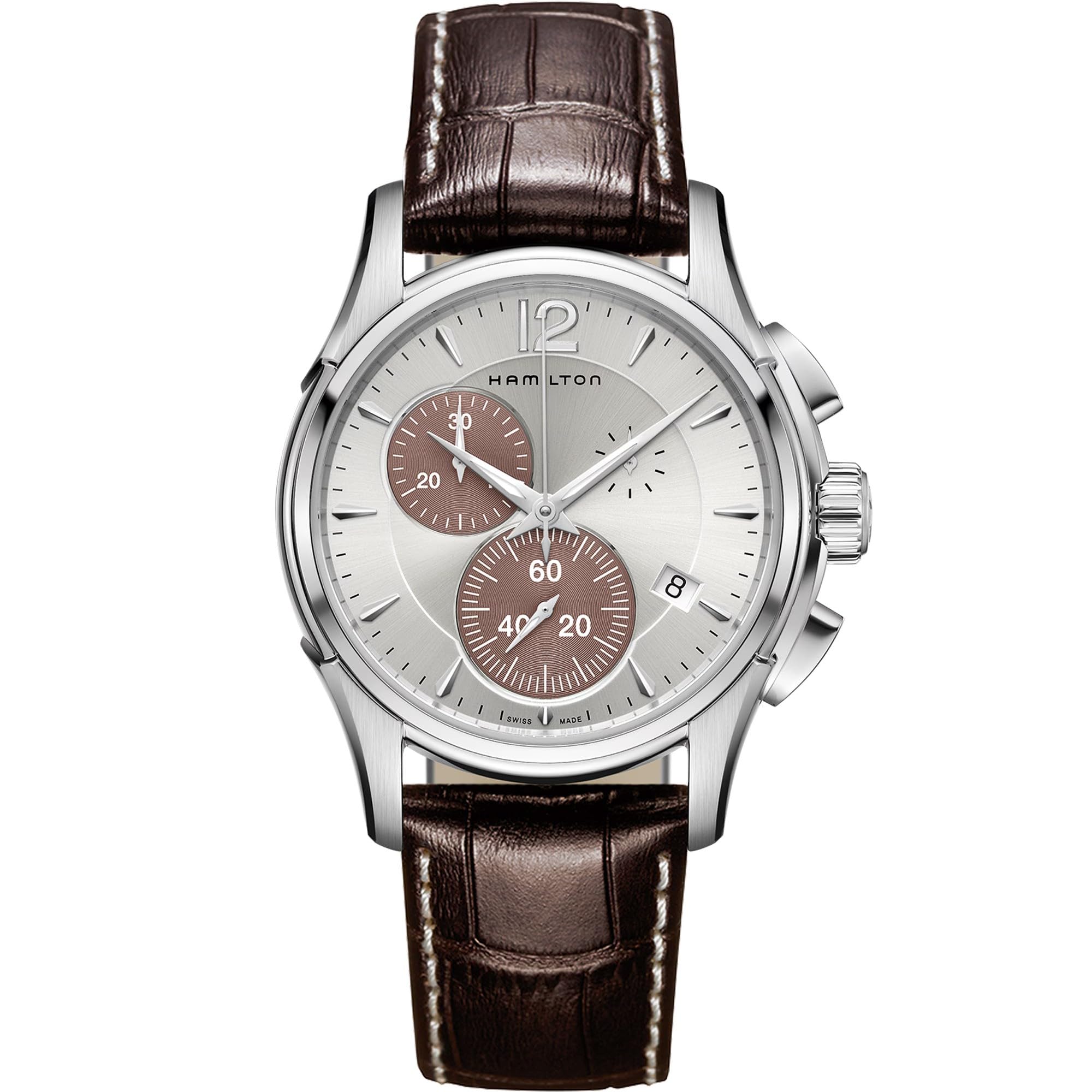 Hamilton Men's Chronograph Swiss Quartz Watch with Leather Strap H32612551