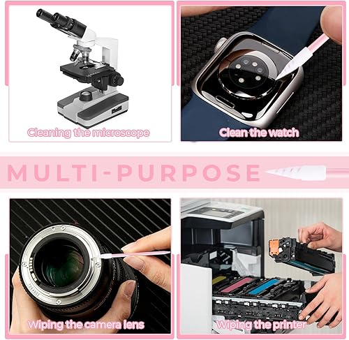 Vista 28 de Chinco 200 hisopos de limpieza para impresora de inyección de tinta, cabezal de impresión, cámara, lente óptica, equipo óptico (verde)