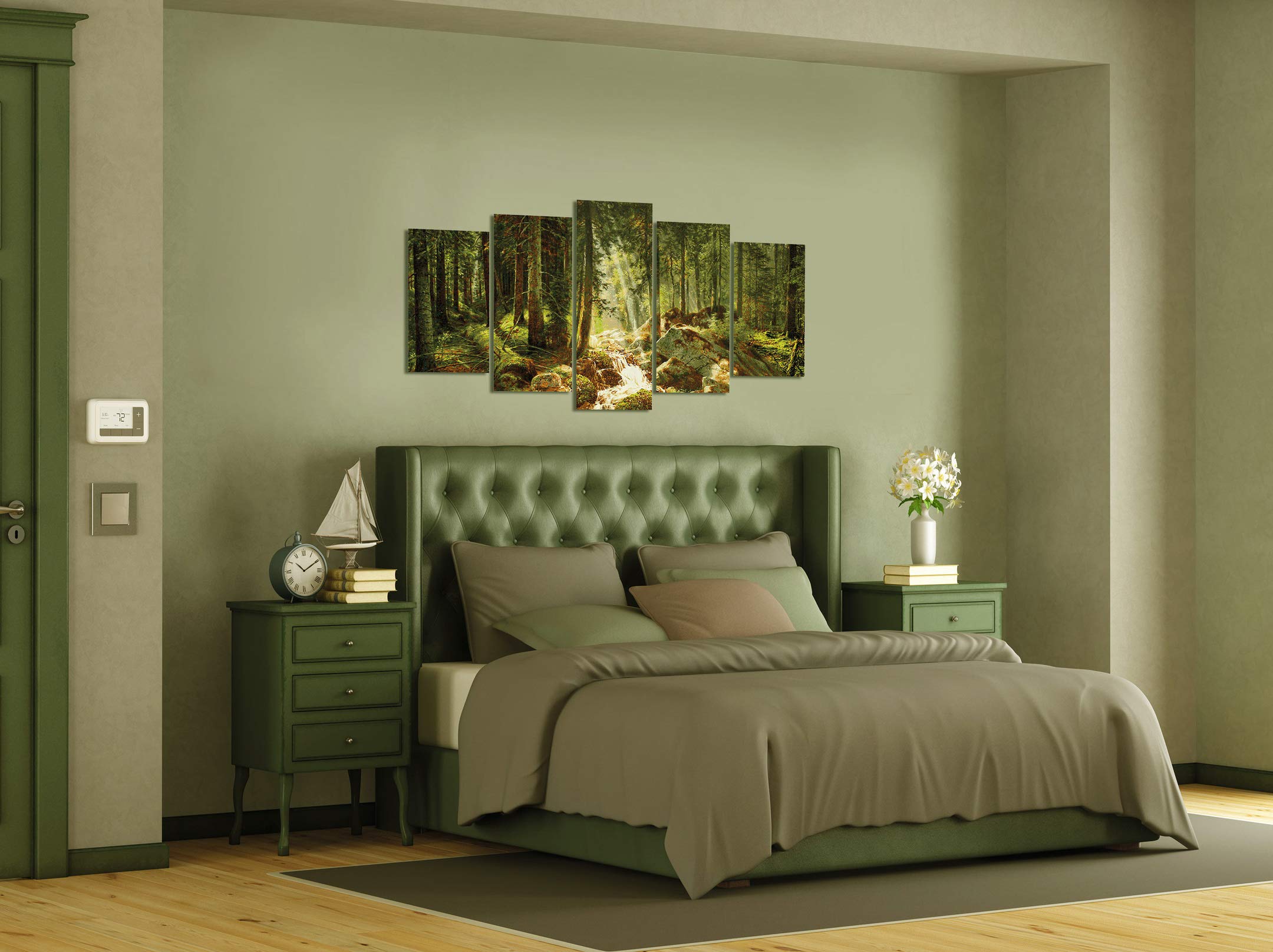 Schipper 609450832 Dipingere con i Numeri – La Nostra Foresta – Dipingere Immagini per Adulti, compresi pennelli e Colori acrilici, 5 Immagini, Master Class Polittico Professionale, Edition, 132 x 72