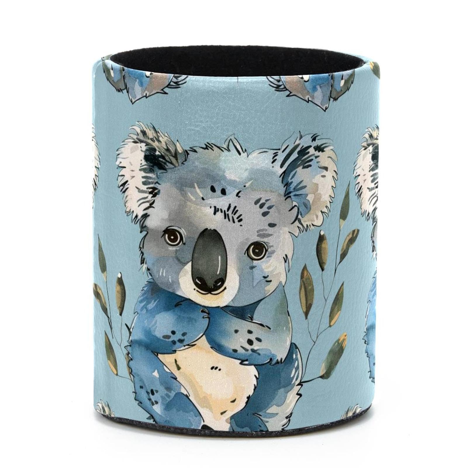 VAPOKF Round Pencil Holders for Desk, Cute Koala Pen Holders Pen Pot Makeup Brushes Storage Desktop Stationery Supplies Organiser for Home Office