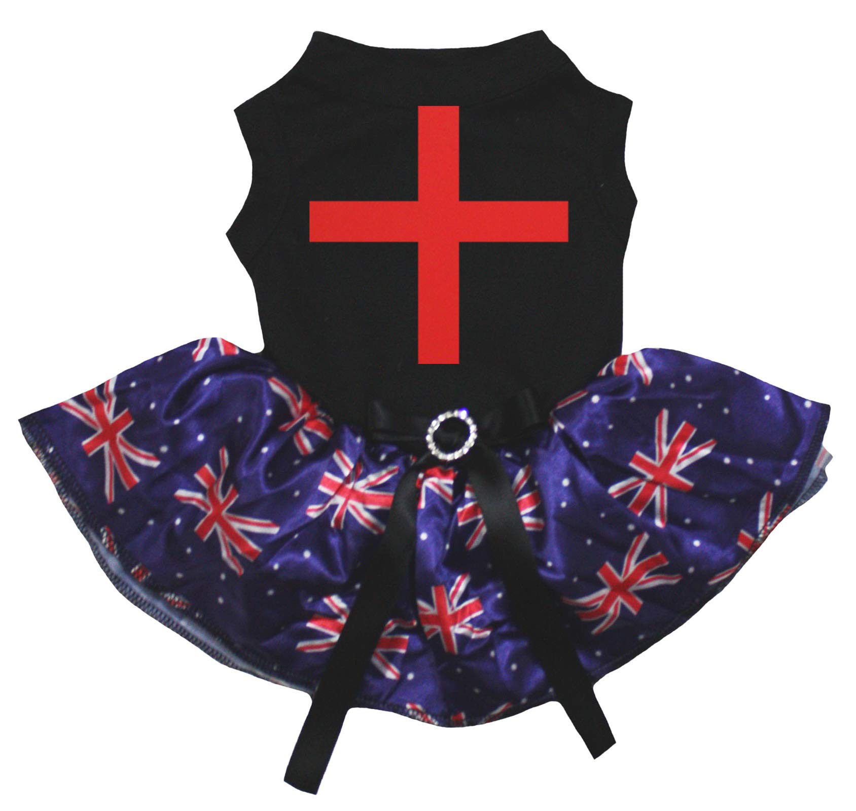 Robe en coton pour chien motif croix rouge anti-irritation vêtement chic