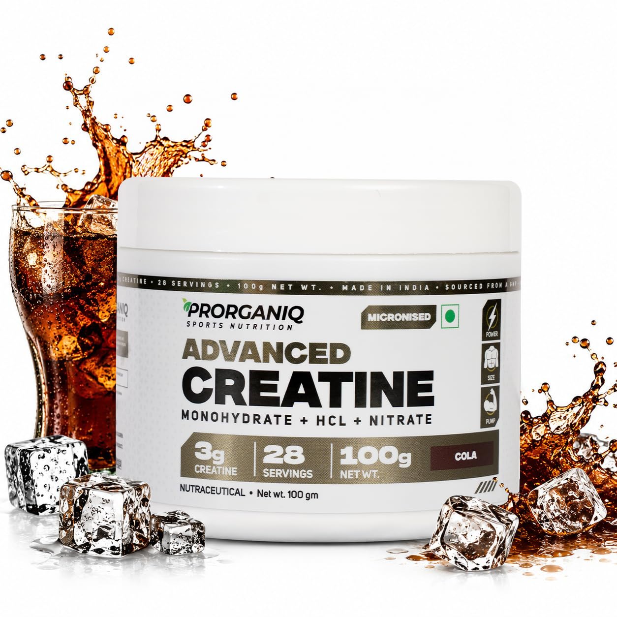 Advanced Creatine Monohydrate + HCL + Nitrate | 3-in-1 Formula | Micronized Powder for Men & Women (100 Grams, Unflavoured) — Amazon image 10