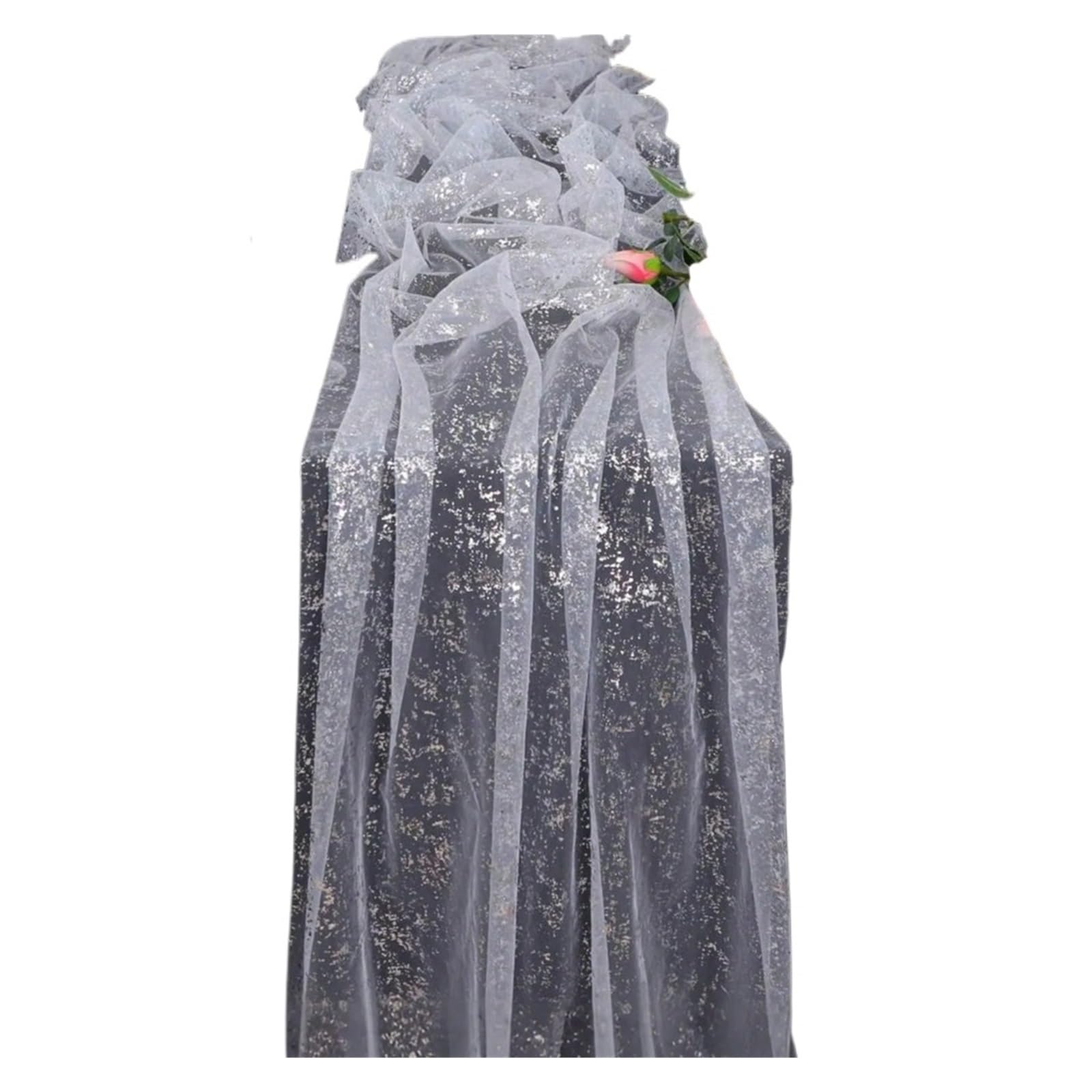 Chiffon Table Runner 1 Chiffon Table Runner, Suitable for Weddings(WHITE,90x180cm)
