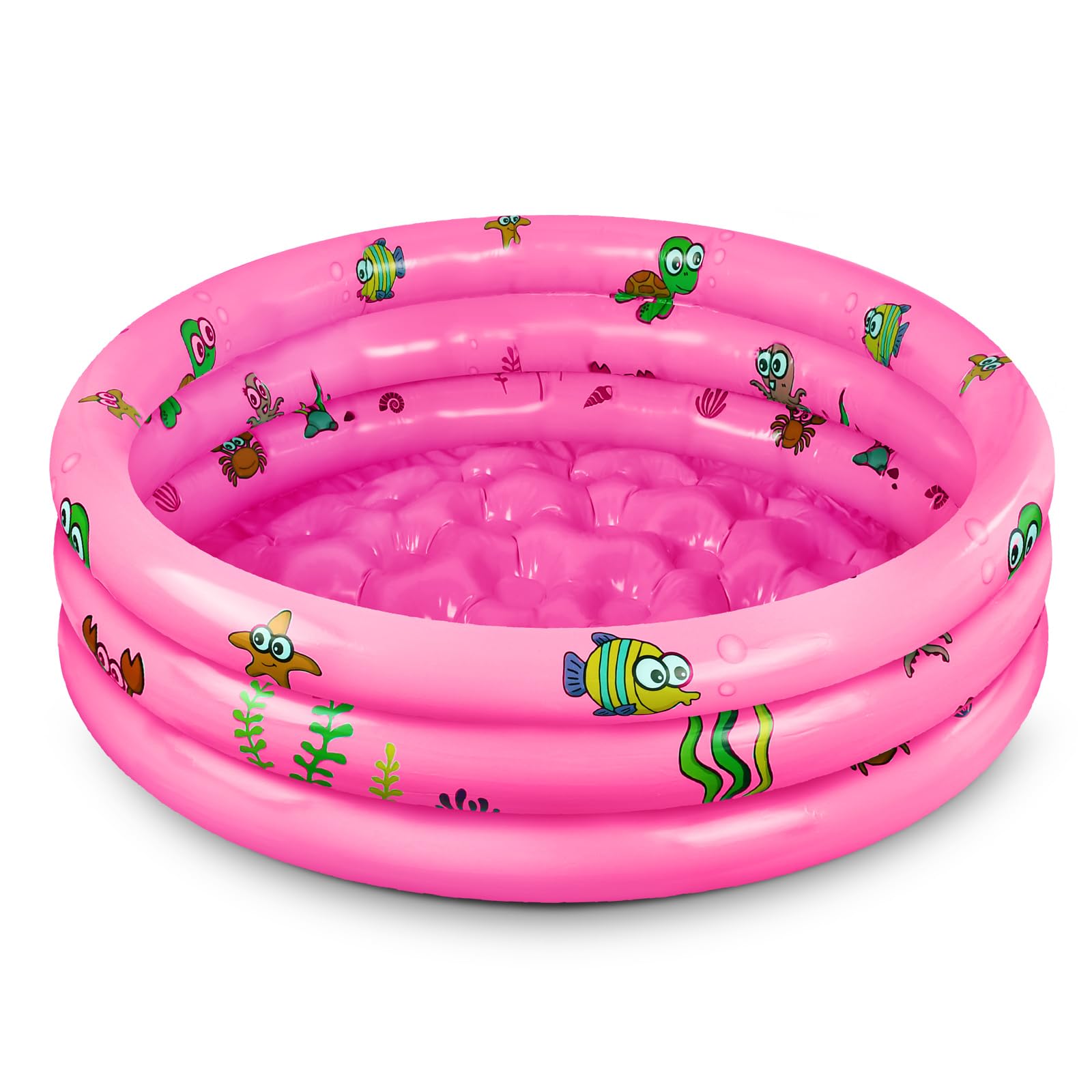 Piscine Enfant Gonflable Ronde, Ø100 cm, Pataugeoire Gonflable, Antidérapante, Pour Enfants