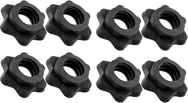 Katigan 4 Pairs Dumbbell Hex Nut,Dumbbell Rod Nut,Spinlock Collars For Barbells Bars Training Sports