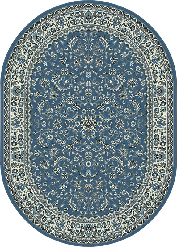 SrS Rugs® Luna Collection, Living Room Rugs, Hallway Runners, with Soft Smooth 8mm Pile. Contemporary Borders Design. 7 Colours, 9 Sizes (Classical Blue Oval, 160cm x 225cm) — image 1