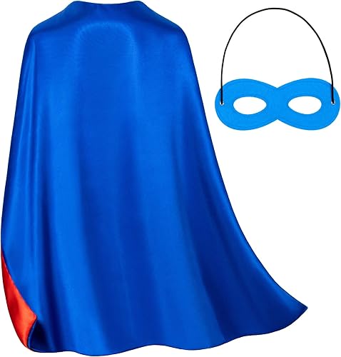Capas y máscaras de superhéroe de doble cara para niños, perfectas para Navidad, Halloween, cosplay y fiestas Capas y máscaras de superhéroe de doble cara para niños, perfectas para Navidad, Halloween, cosplay y fiestas