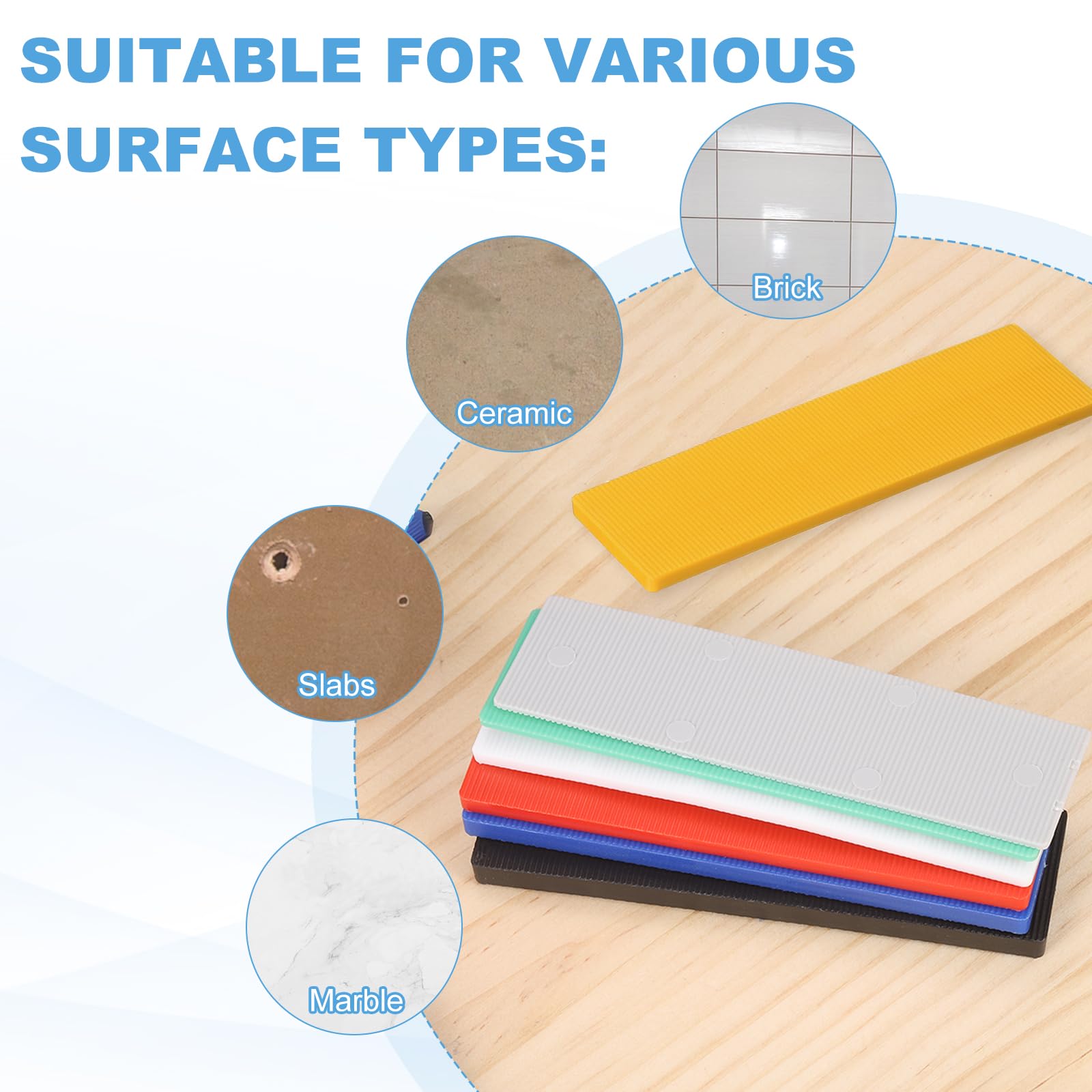 uxcell Lot de 120 cales plates en plastique de 33/162 cm, cales structurelles en plastique pour nivellement, blocs de vitrage pour niveau d'amélioration de la maison, porte de toilettes, entretoises