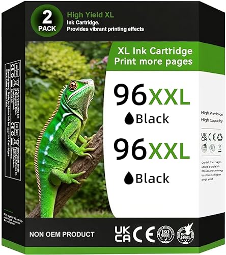 Kingmo Cartucho de tinta remanufacturado de repuesto para HP 96 Cartucho de tinta negro uesd para HP Deskjet 594057405940654068409800 HP Photosmart