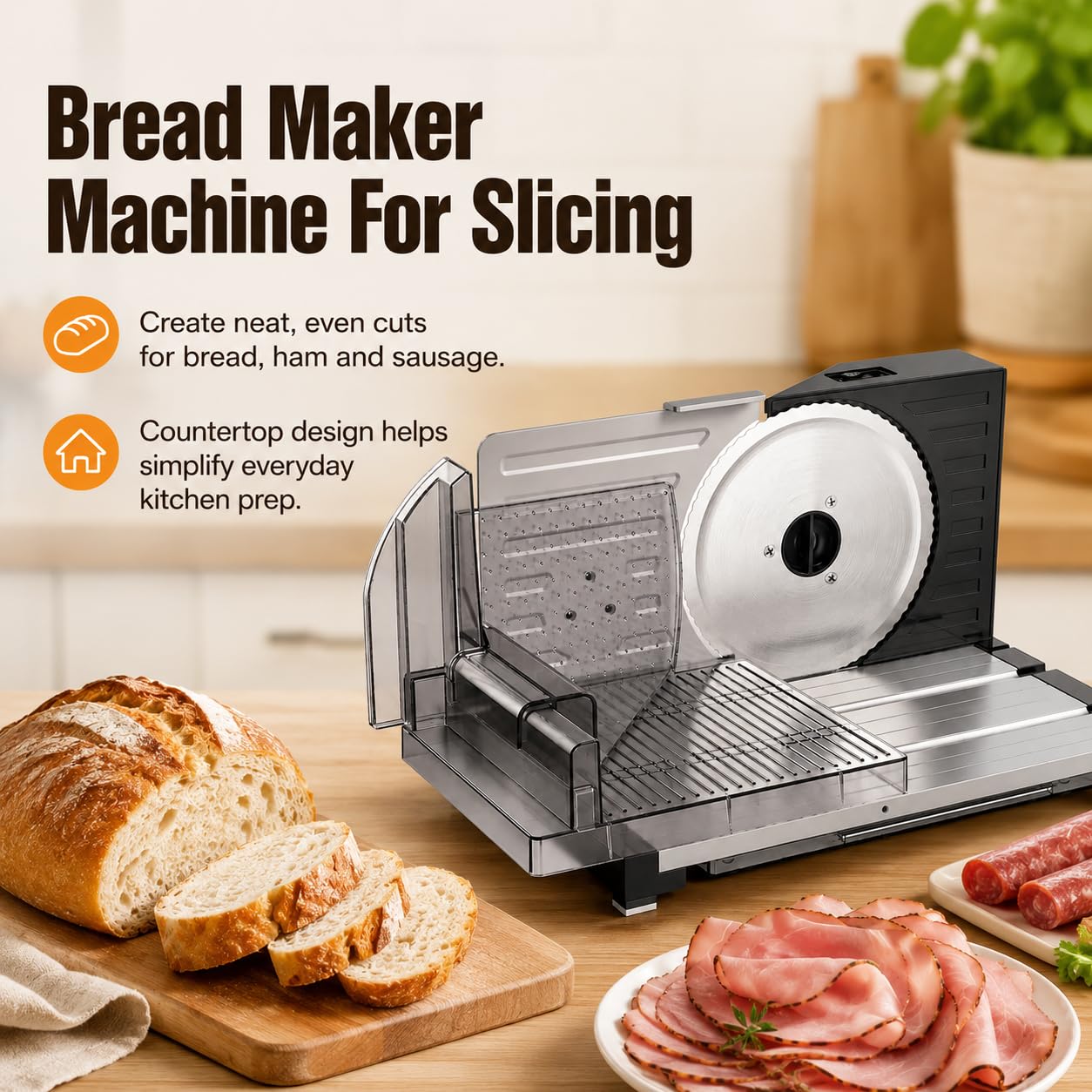 Machine à Trancher la Viande Pliable pour la Maison, Coupe à Double120W