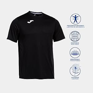 Joma Sports T-Shirt, Short Sleeve, Lightweight and Breathable